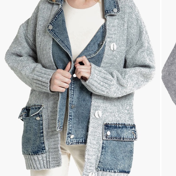 Stylish Gray and Blue Kids Jacket - Picture 1 of 5